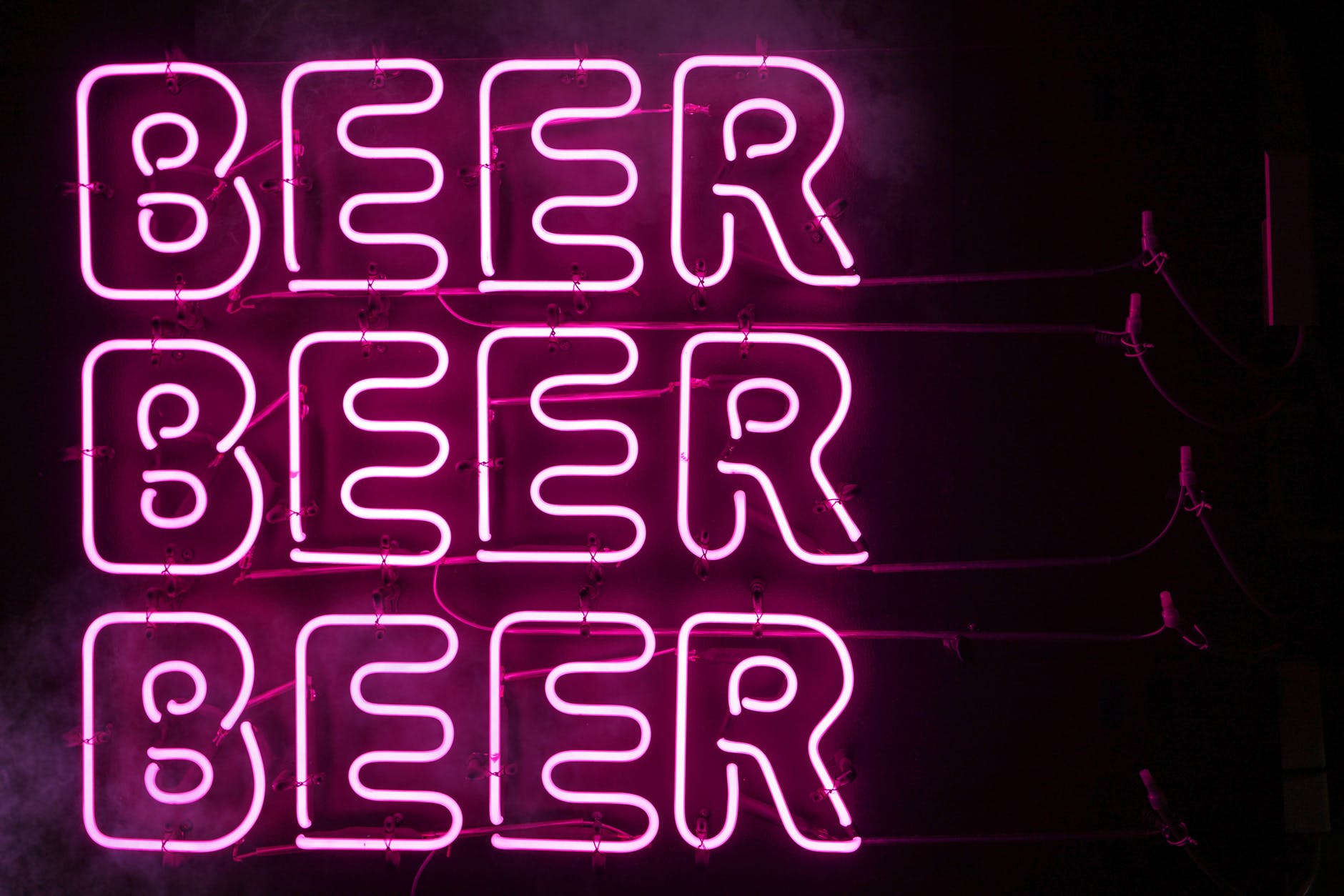 photo of beer neon signage